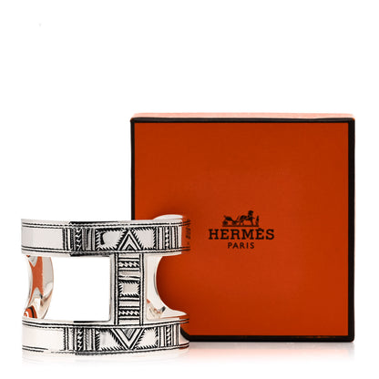 Hermes Sterling Silver Touareg Wide Cuff Bracelet 5 of 5