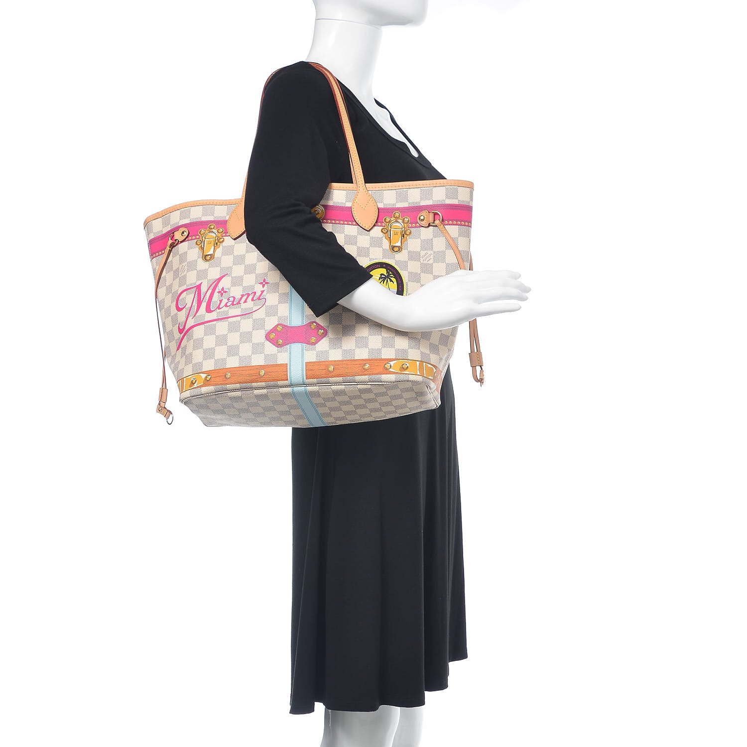 Louis Vuitton Damier Azur Summer Trunks Miami Neo Neverfull MM 2 of 12