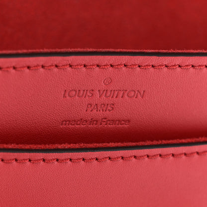 Louis Vuitton Calfskin Chain Louise MM Red 6 of 9