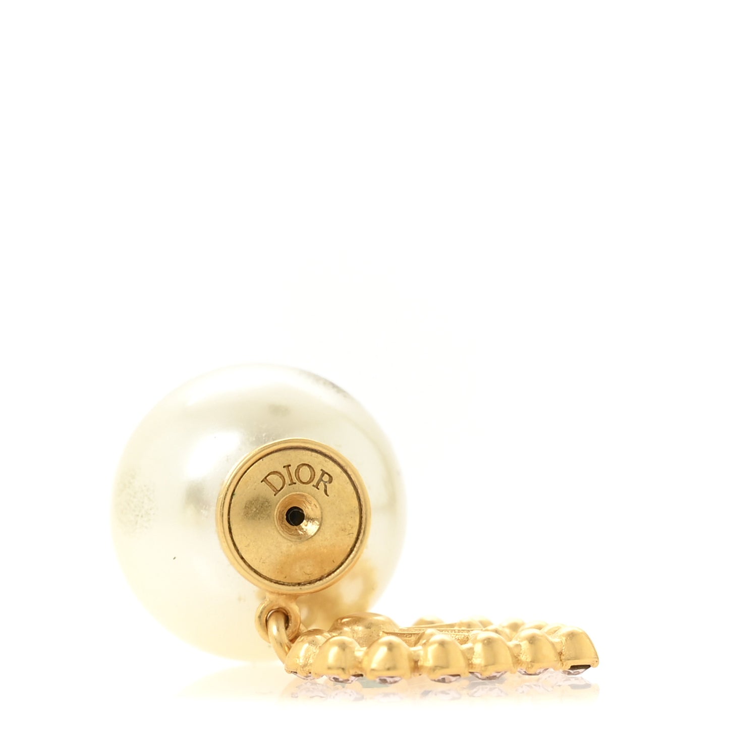 Pearl Crystal Heart Tribal Earrings Gold Multicolor