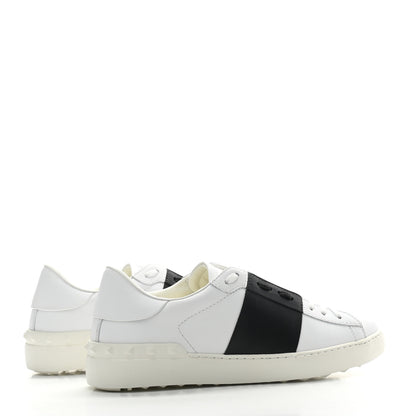 Valentino Garavani Calfskin Mens Rockstud Open Sneakers 41.5 White Black 4 of 8