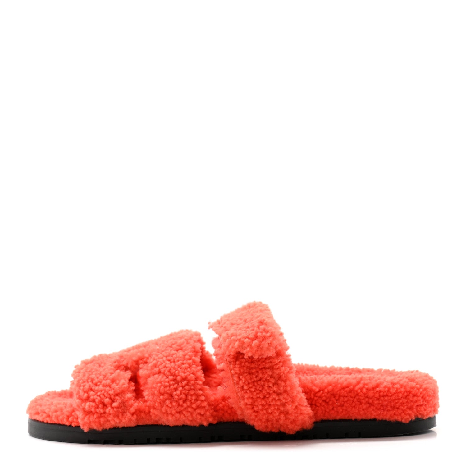 Hermes Woolskin Womens Chypre Sandals 40 Orange 1 of 8