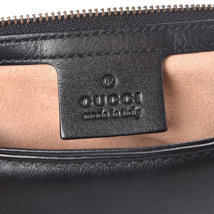 Gucci Calfskin Matelasse Medium GG Marmont Shoulder Bag Black 6 of 7