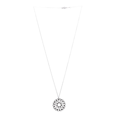 Tiffany Sterling Silver Paloma Picasso Hearts Medallion Pendant Necklace 3 of 7