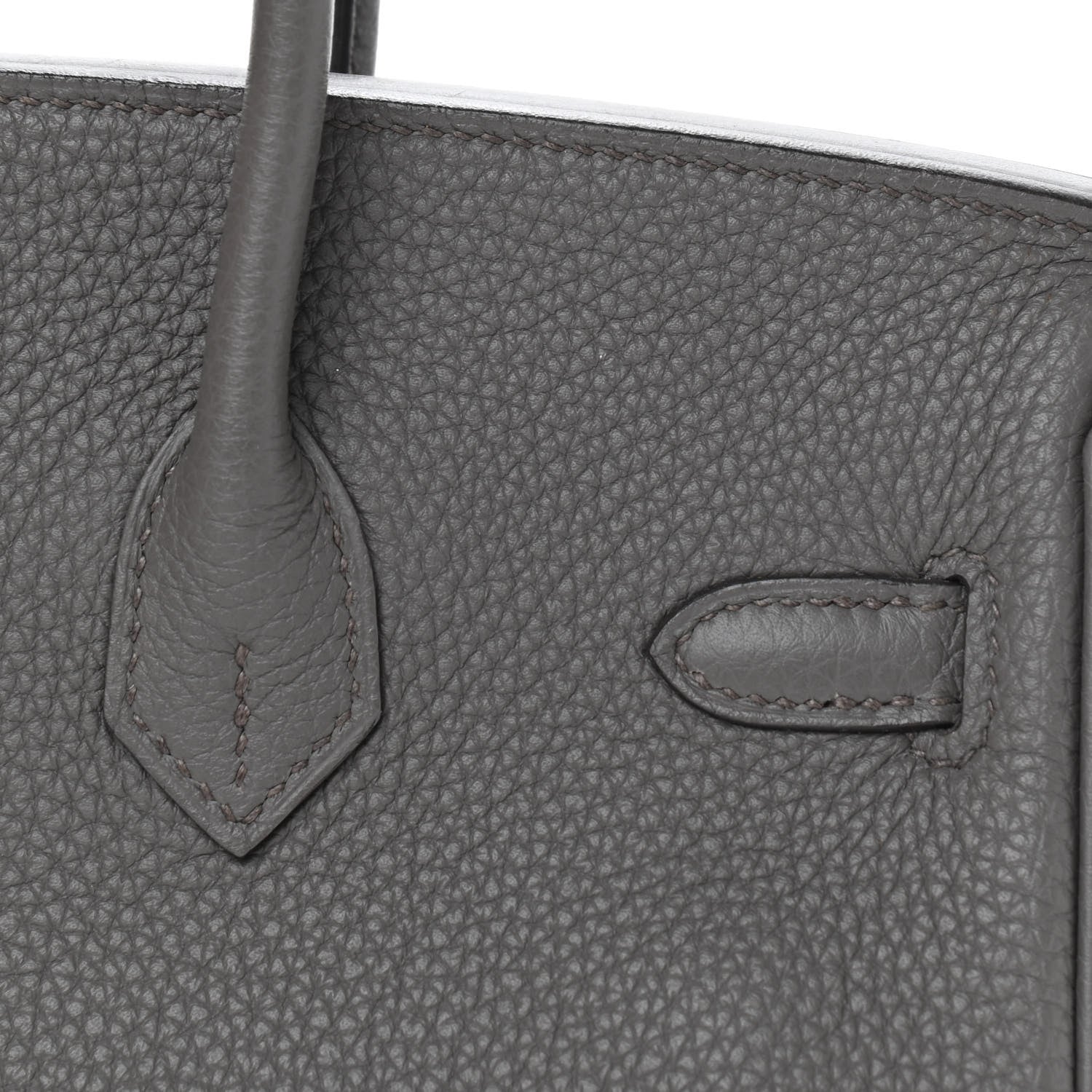 Hermes Togo Birkin 25 Etain 9 of 33