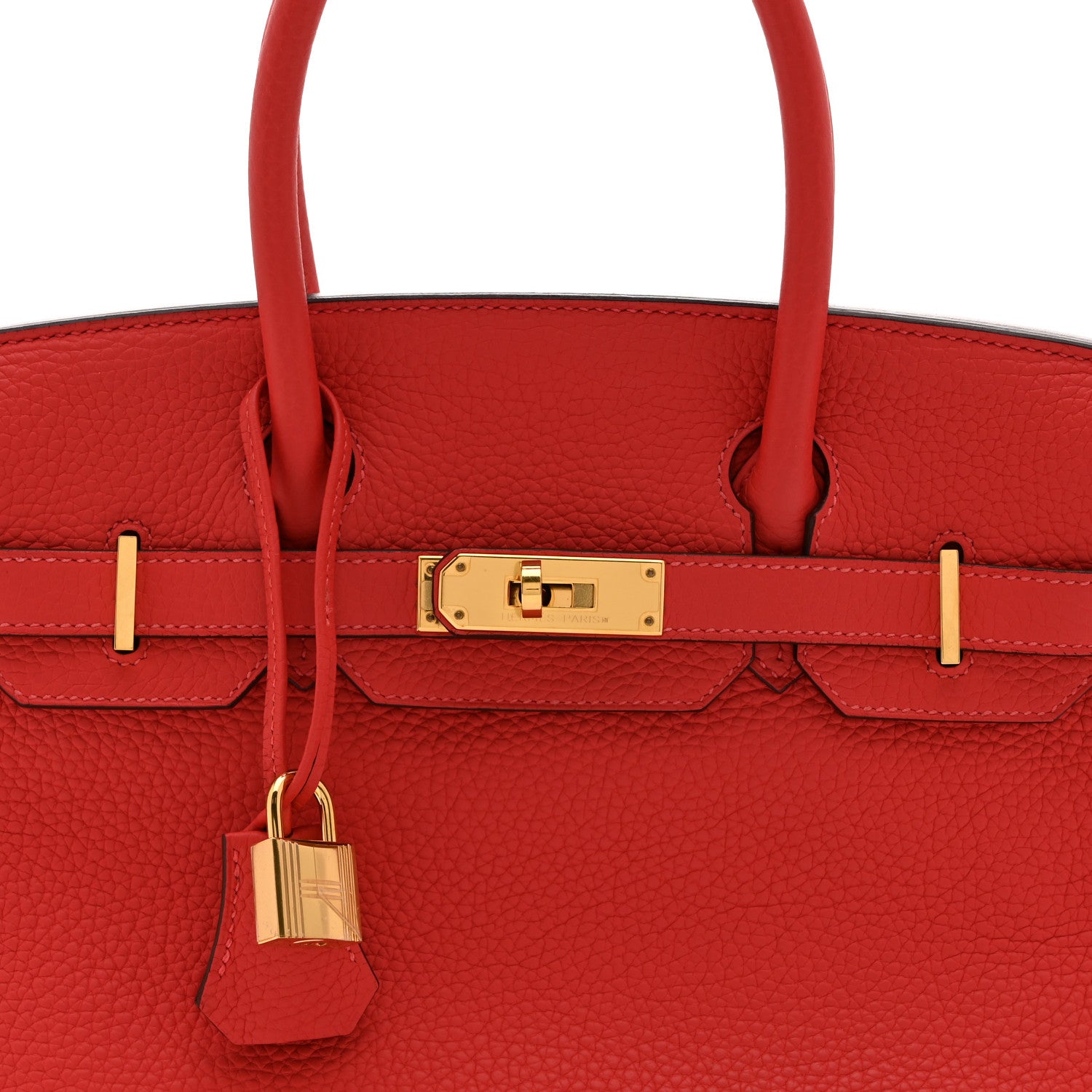 Hermes Taurillon Clemence Birkin 30 Rouge Pivoine 15 of 19