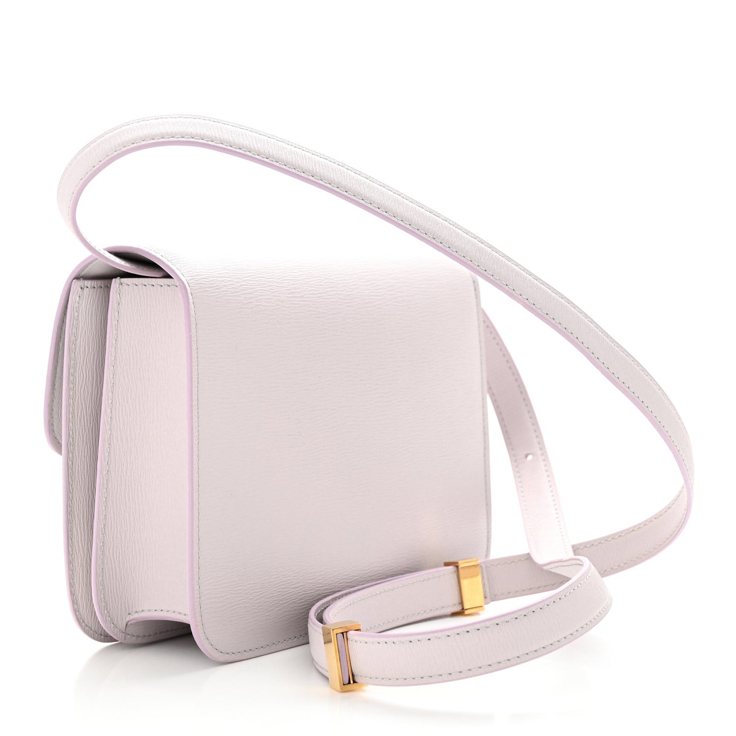 Liege Calfskin Teen Classic Box Flap Bag Lavender Grey