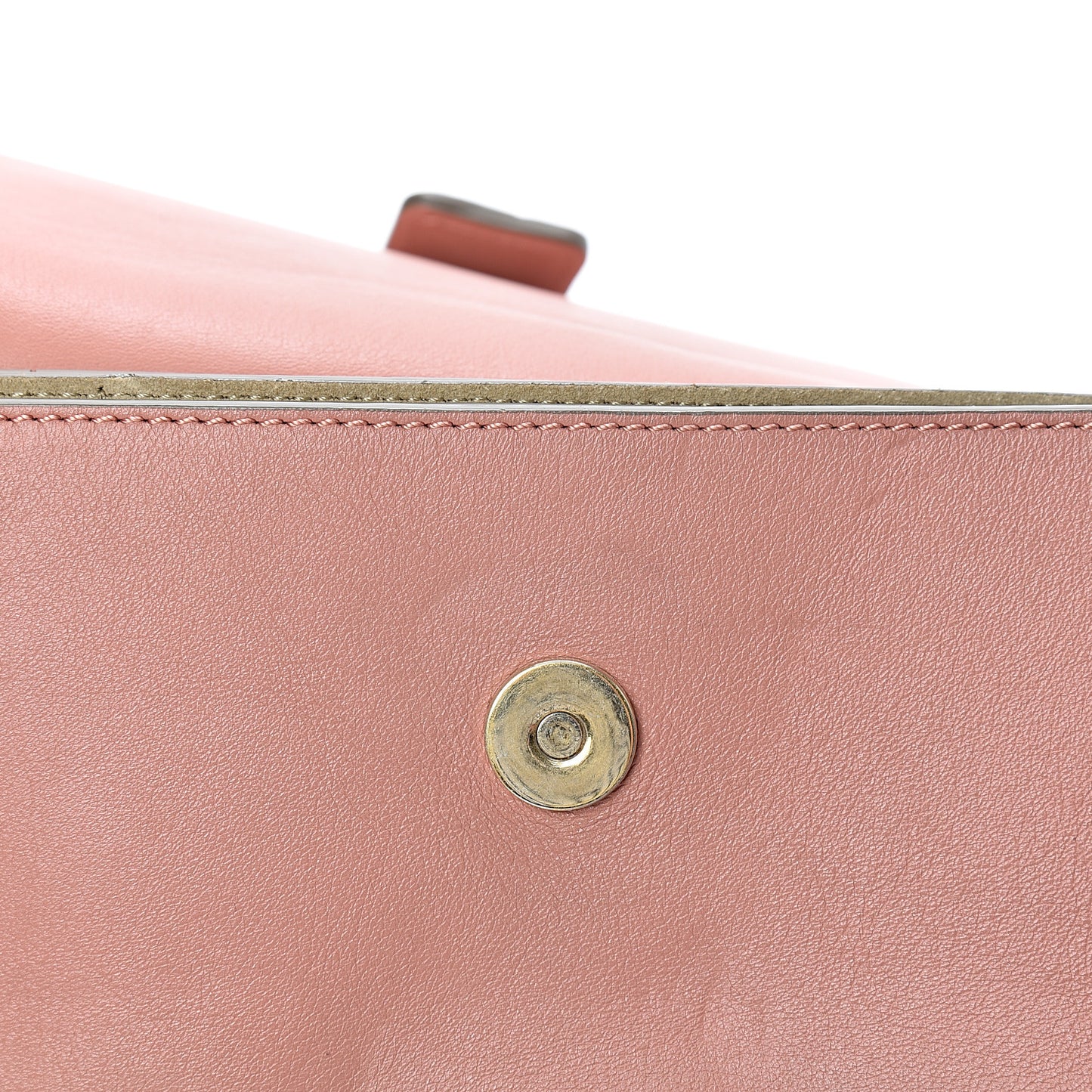 Suede Calfskin Small Faye Shoulder Bag Blushy Pink