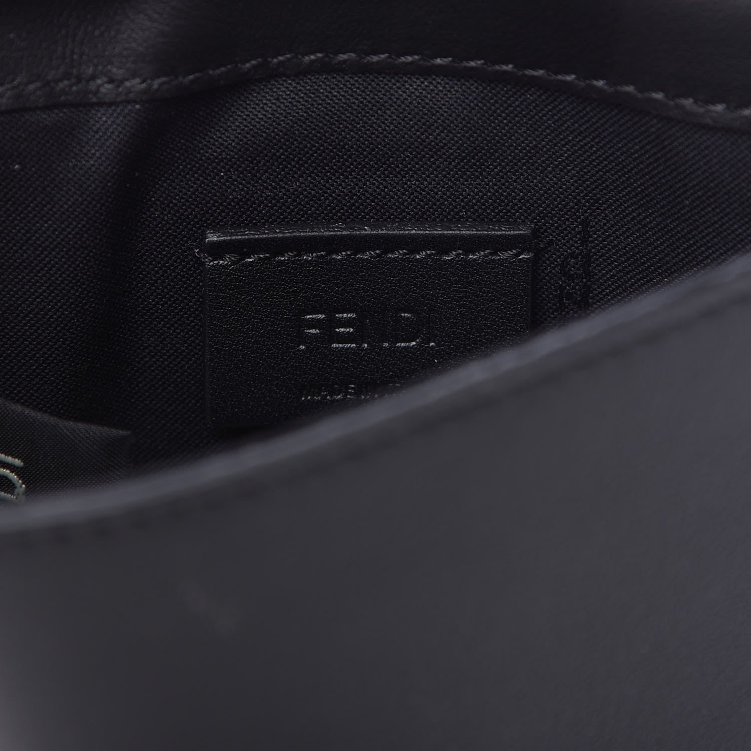 Fendi Vitello Grace Matte Kan U Vertical Wallet On Chain Black 8 of 11