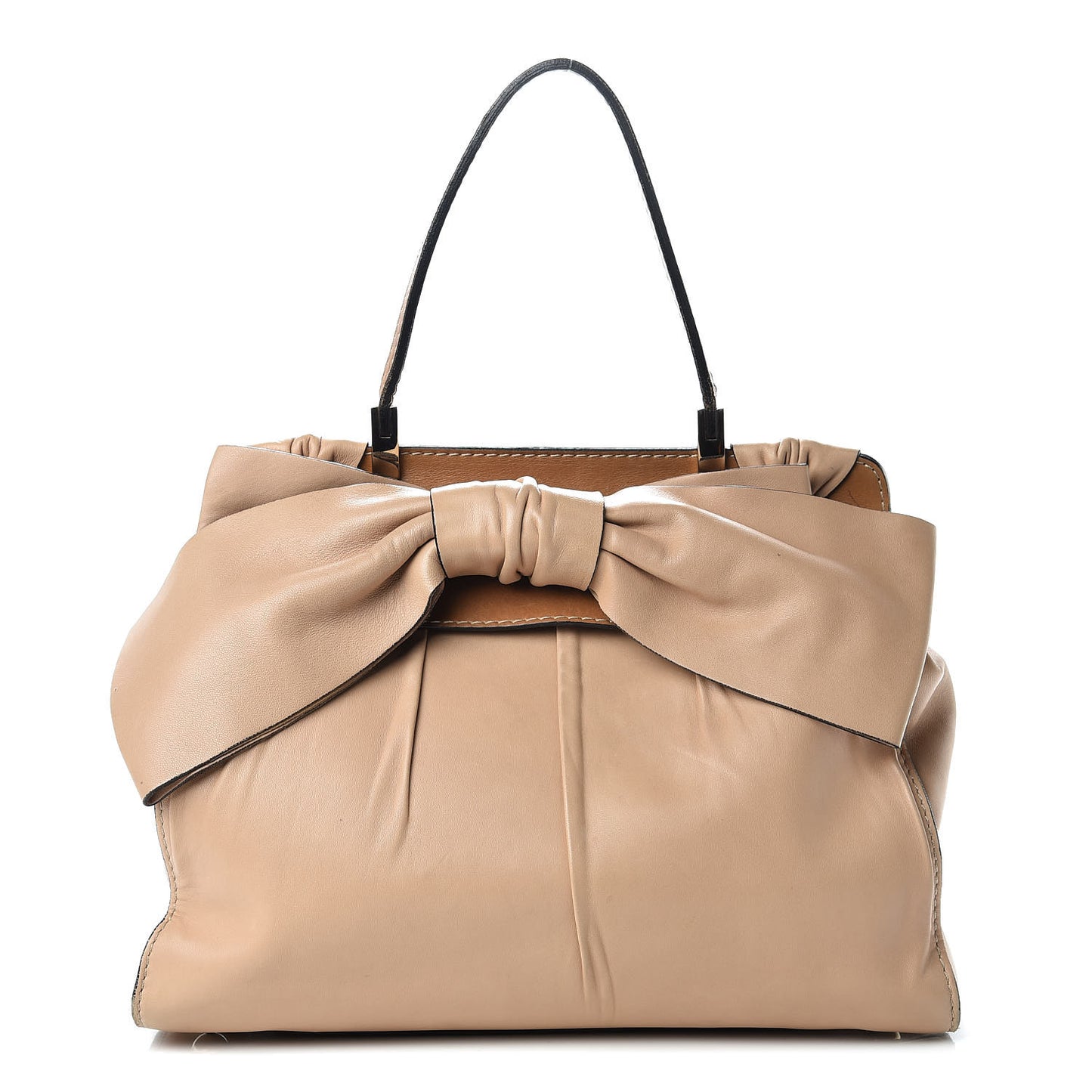 Nappa Large Aphrodite Bow Satchel Taupe
