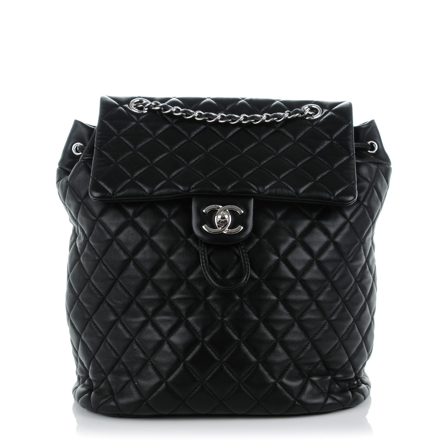 Chanel Lambskin Quilted Large Urban Spirit Backpack Black 1 of 8