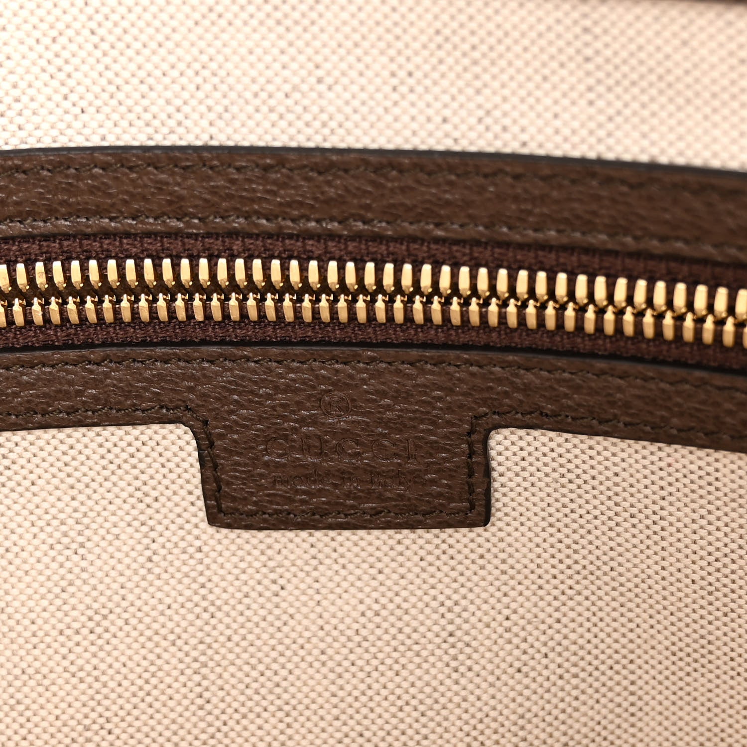 Gucci Monogram Jumbo GG Textured Dollar Calfskin Web Wristlet Messenger Bag Camel Ebony New Acero 6 of 9