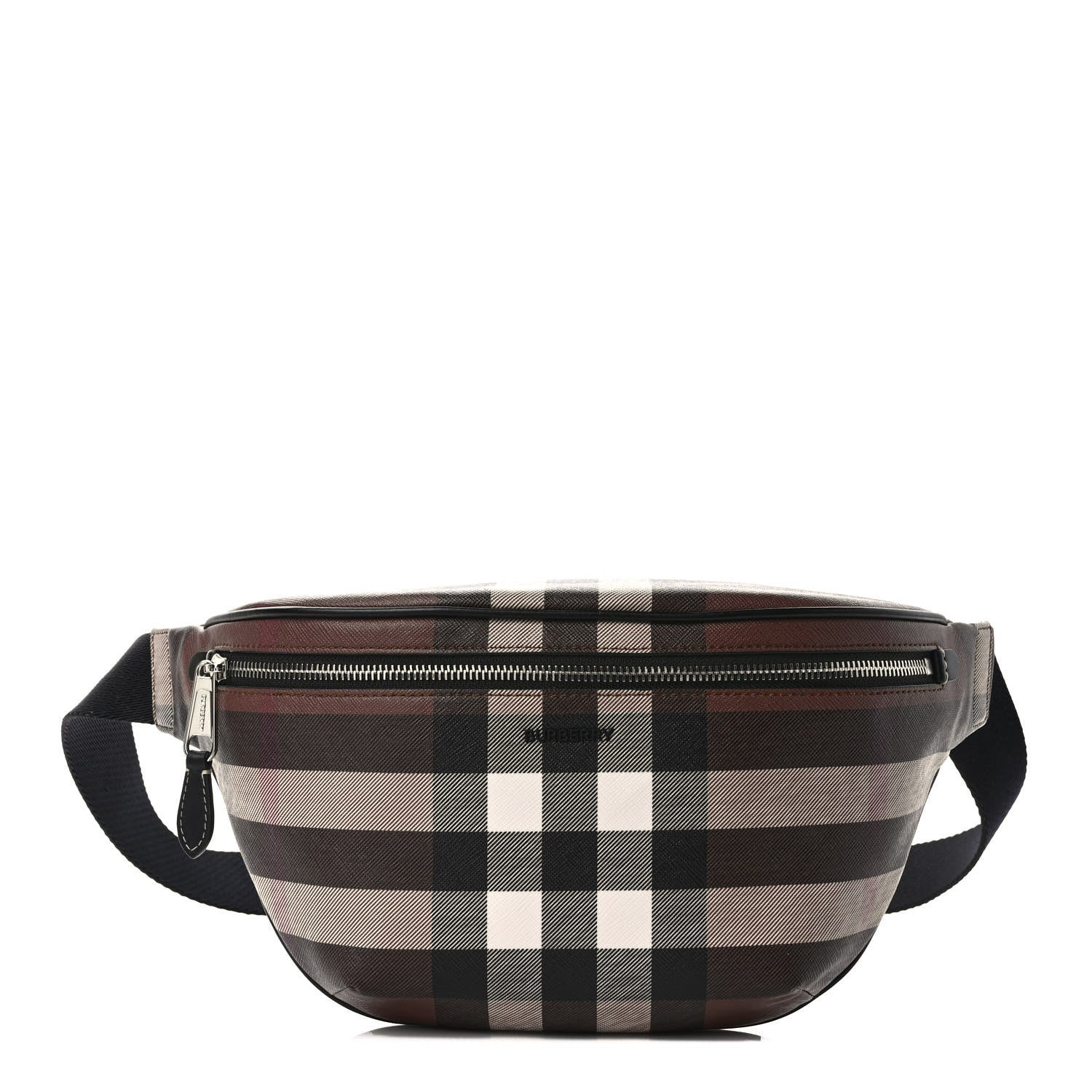 Burberry E-canvas Check Bum Bag Dark Birch Brown 1 of 9