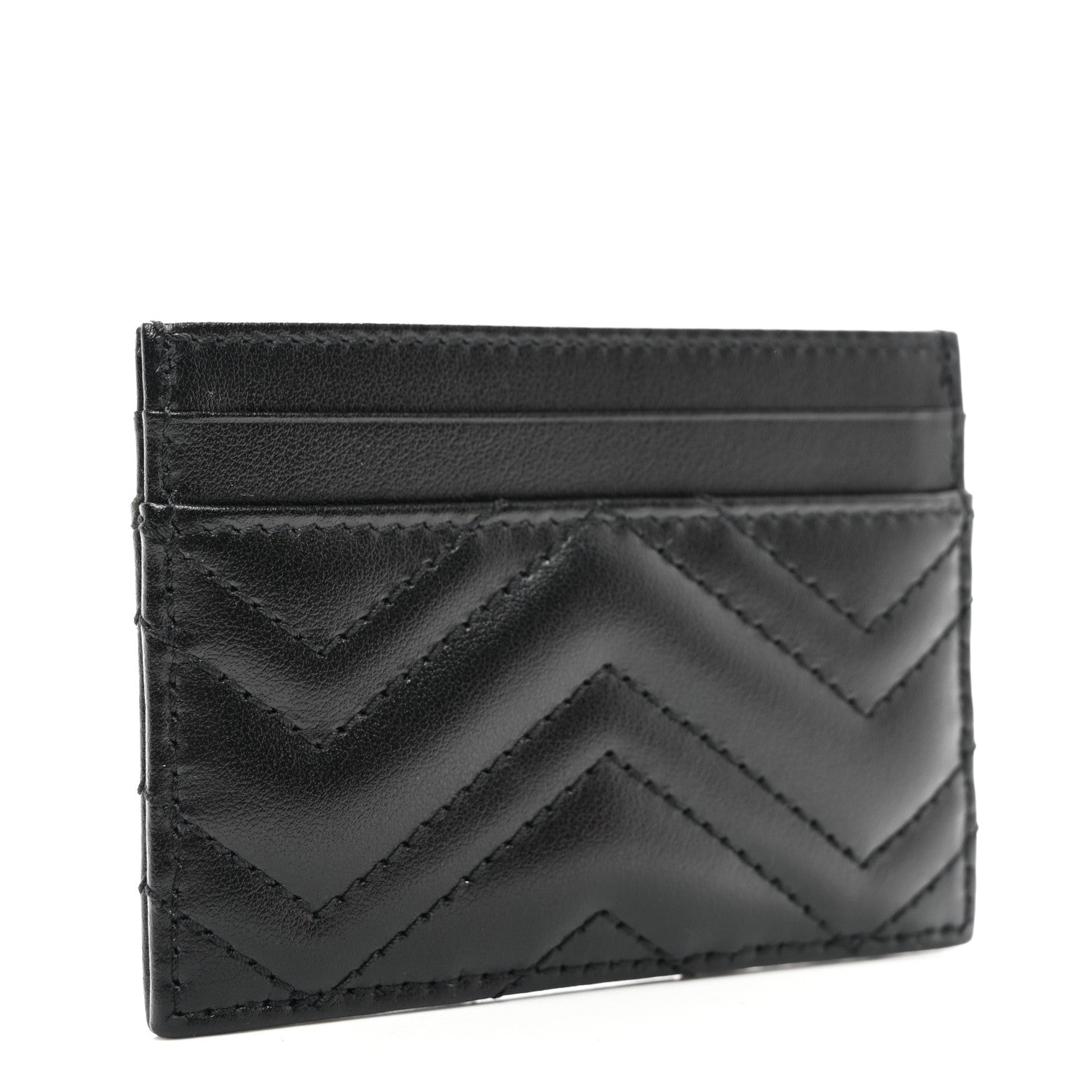 Gucci Calfskin Matelasse GG Marmont Card Holder Black 3 of 6