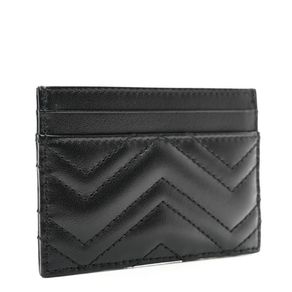 Gucci Calfskin Matelasse GG Marmont Card Holder Black 3 of 6