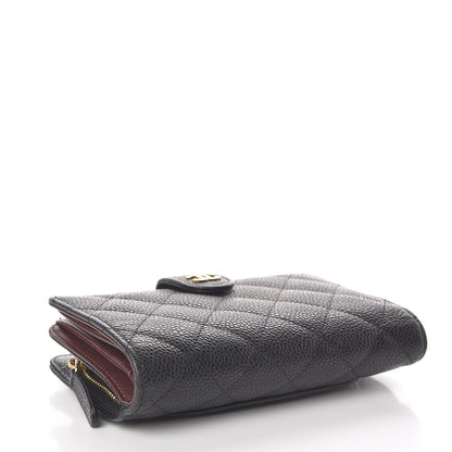 Chanel Caviar Quilted Zipped Pocket Wallet Black 4 of 8