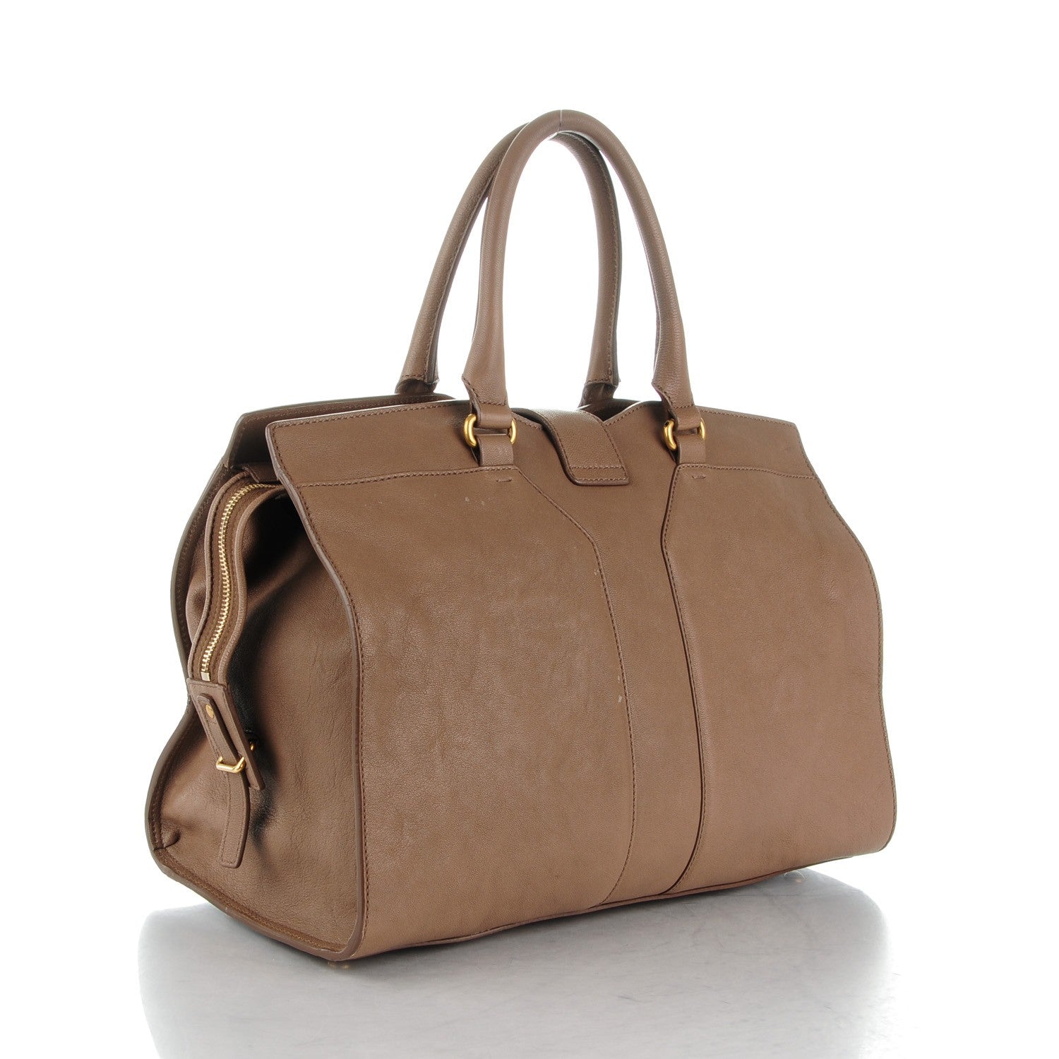 Saint Laurent Sheepskin Medium Cabas ChYc Taupe 3 of 8