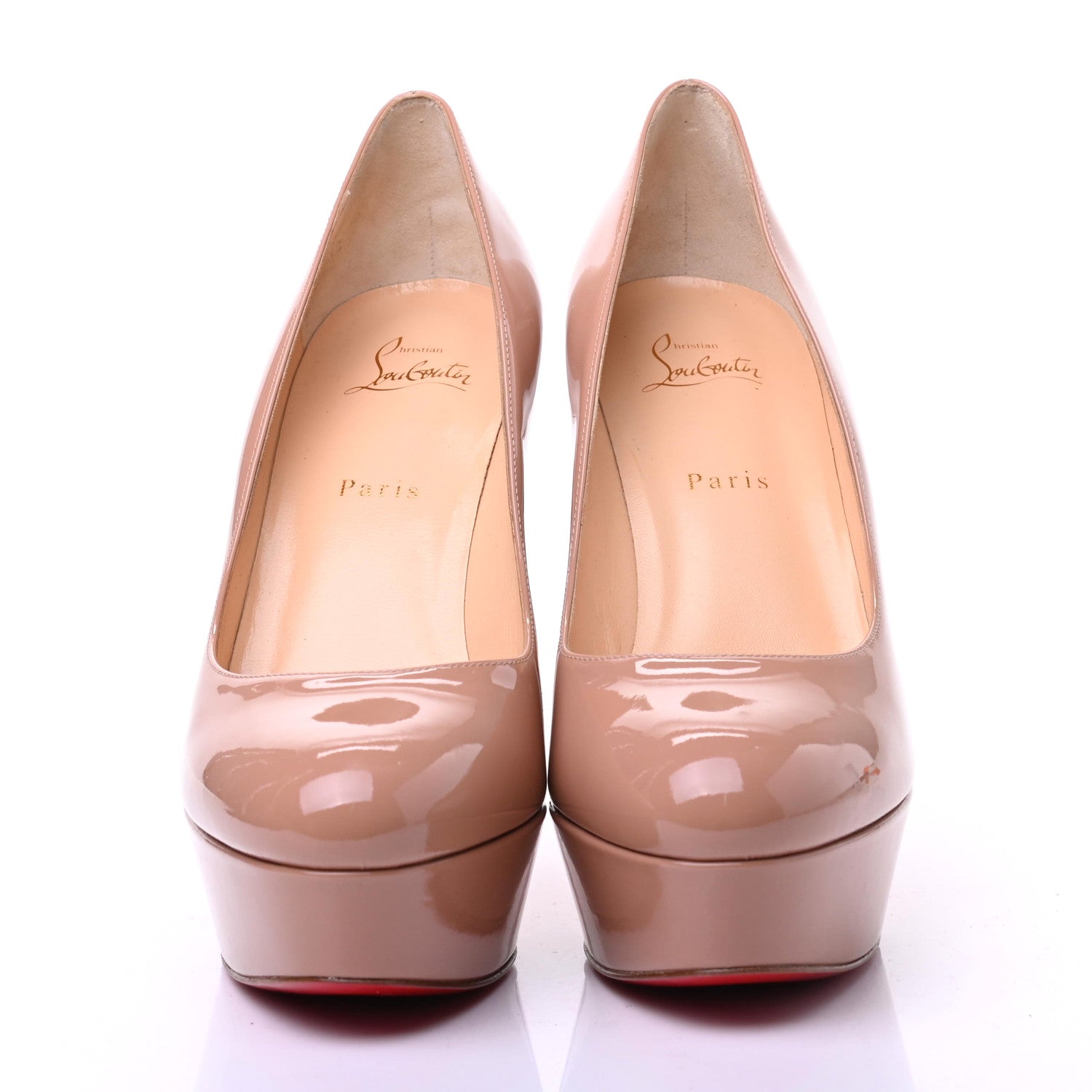 Christian Louboutin Patent Bianca 120 Pumps 41 Nude 2 of 8