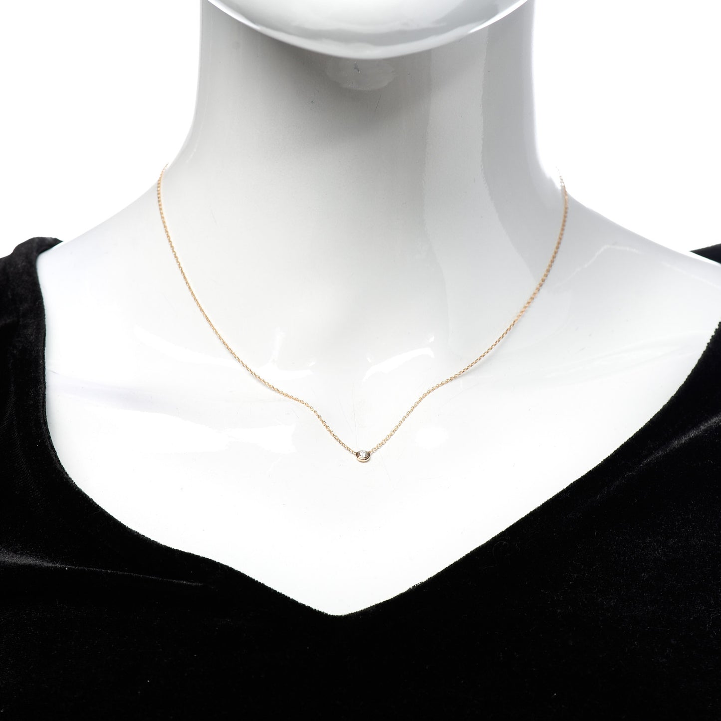 18K Pink Gold Diamond XS D'Amour Pendant Necklace