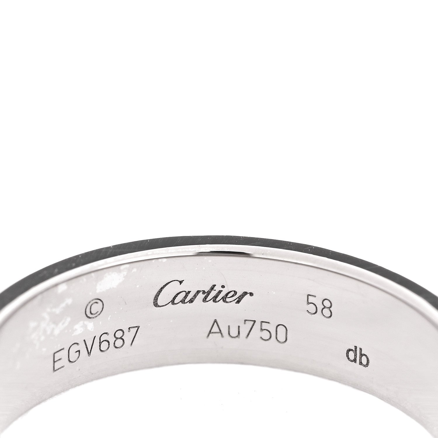 Cartier 18K White Gold 5.5mm LOVE Ring 58 8.25 4 of 4