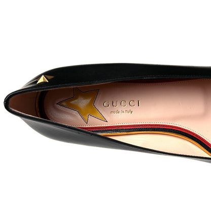 Gucci Calfskin Web Ballerina Flat 39 Black 7 of 9