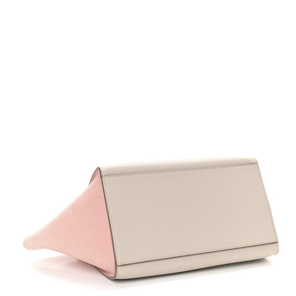 Celine Textured Calfskin Suede Small Tri-Color Trapeze Black 4 of 13