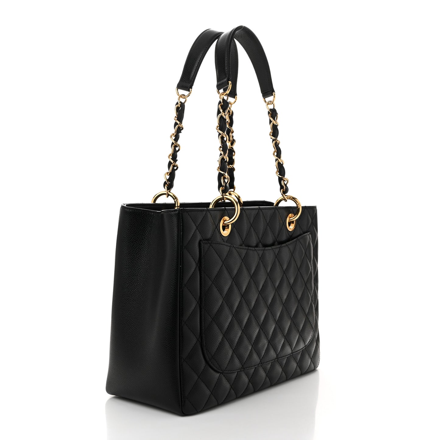 Quilted Grand Shopping Tote GST Black