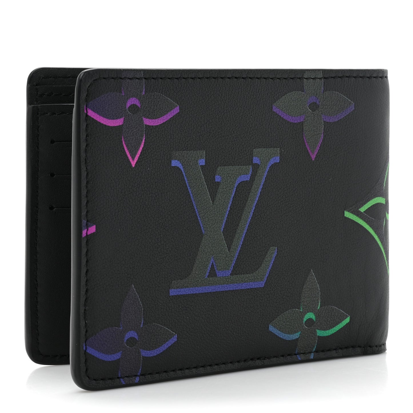 Calfskin Monogram Spotlight Multiple Wallet Black Multicolor