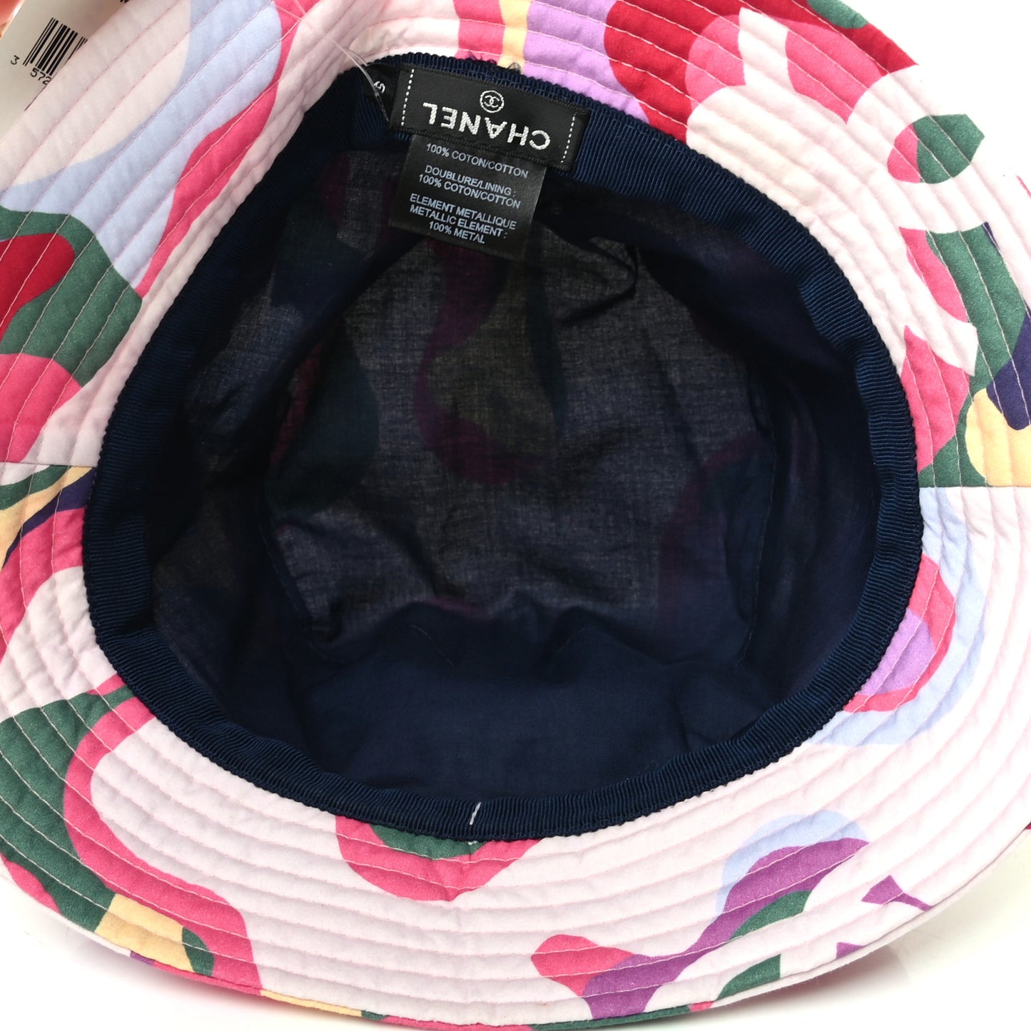 Cotton Camo Print Bucket Hat S Pink Green Yellow Purple