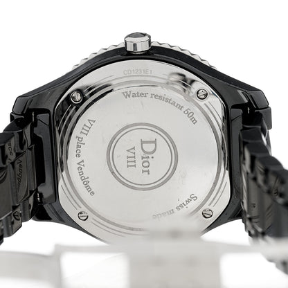 Christian Dior Stainless Steel Ceramic Diamond 33mm Dior VIII Quartz Watch Black 4 of 4