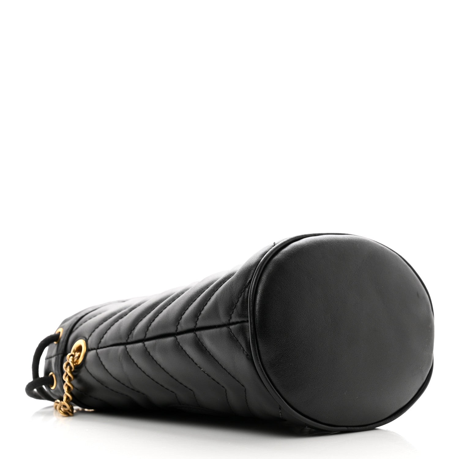 Gucci Calfskin Matelasse Mini GG Marmont 2.0 Bucket Bag Black 4 of 11