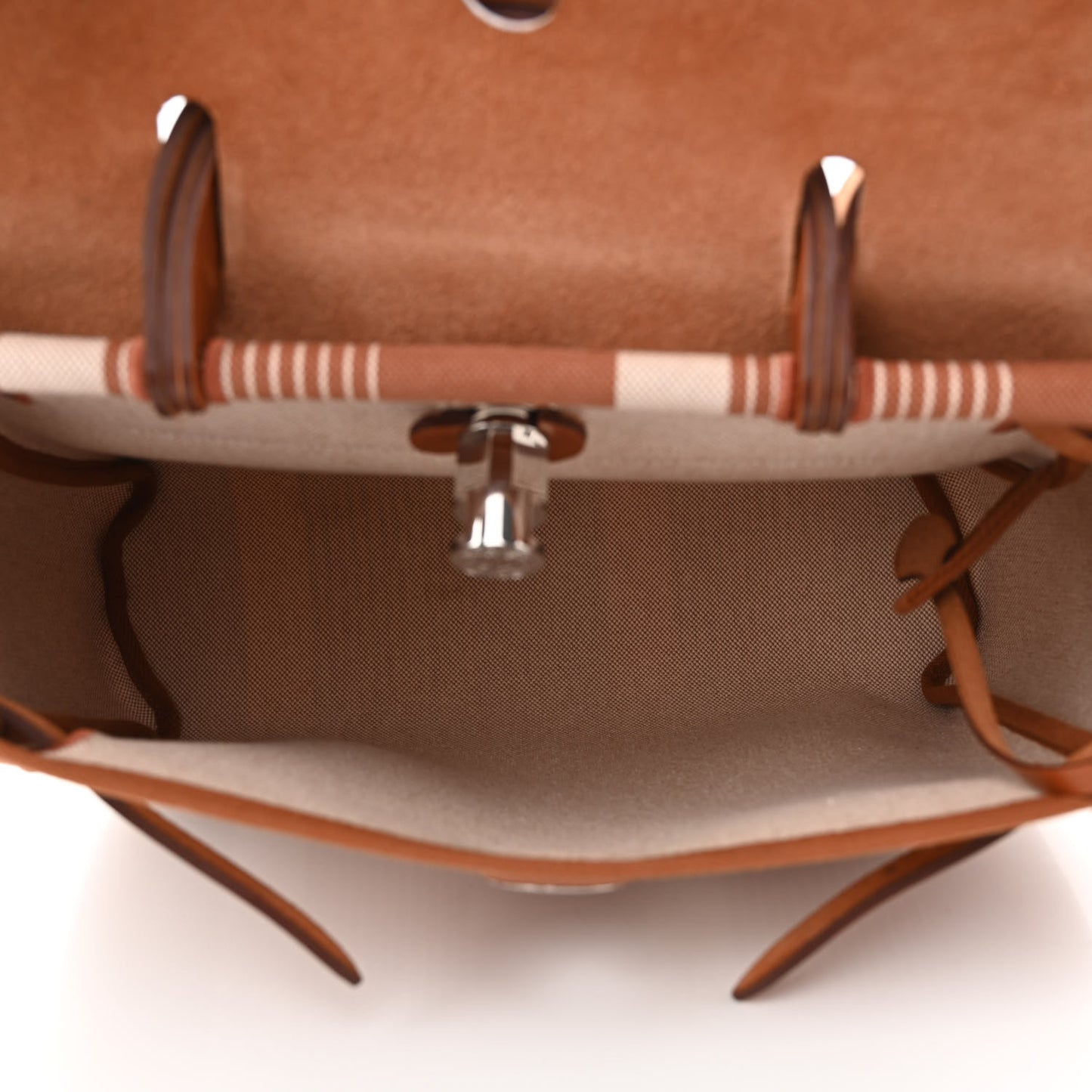 Vache Hunter Toile H Vibration Herbag Zip Retourne 31 PM Fauve Ecru Beige