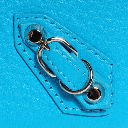 Balenciaga Supple Calfskin Papier Platre Money Wallet Bleu Caraibes 6 of 12