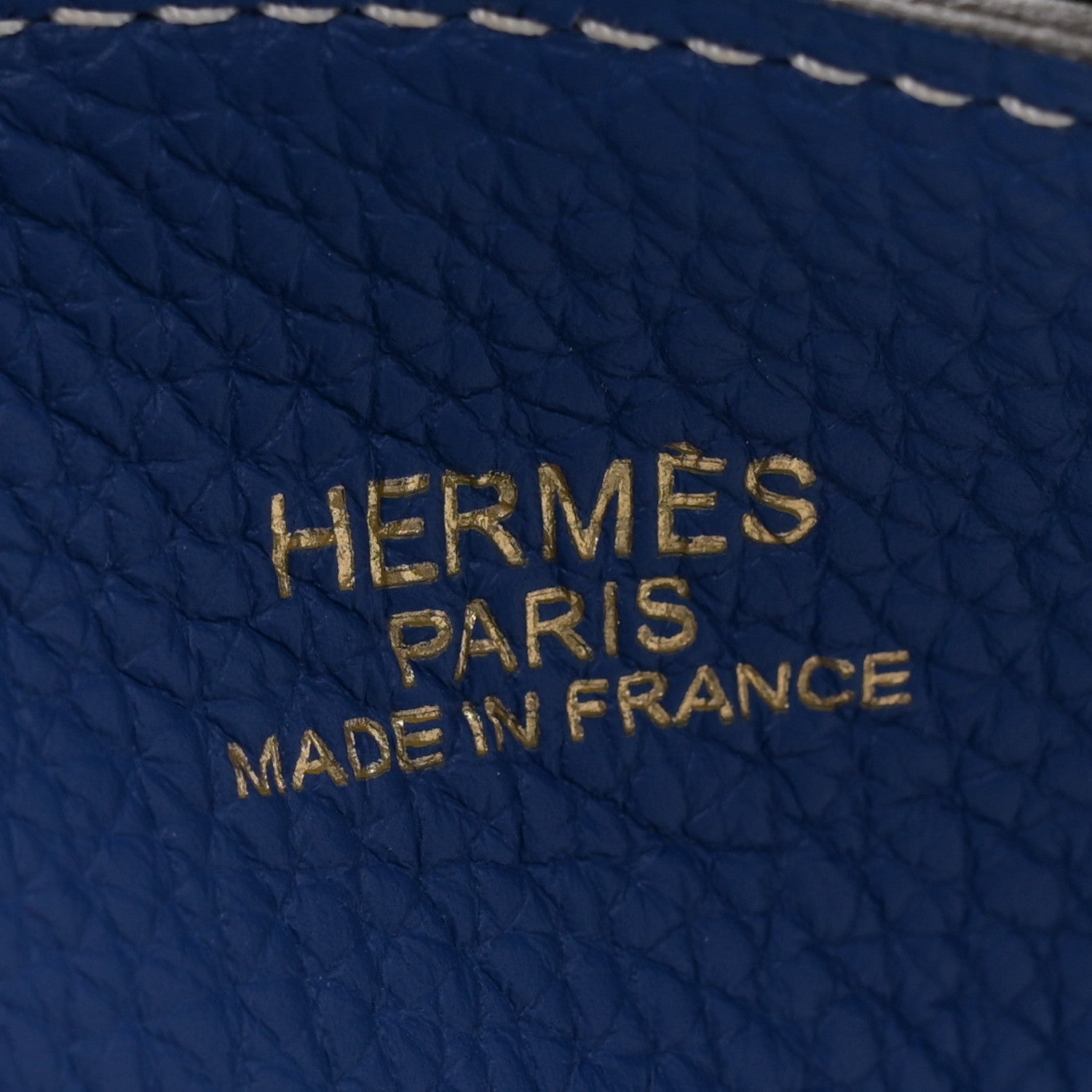 Hermes Taurillon Clemence Double Sens 36 Reversible Tote Graphite Bleu Electrique 9 of 16