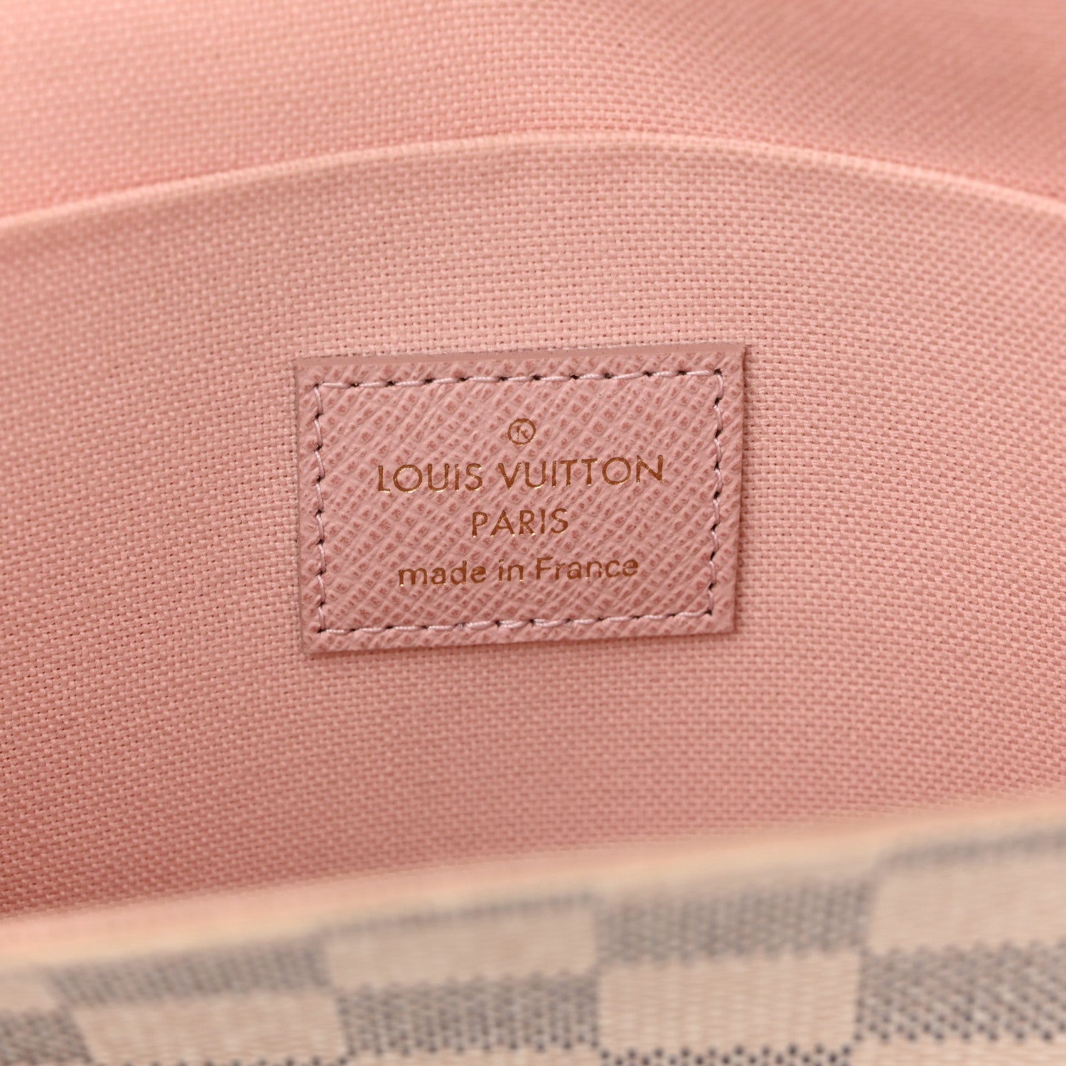 Louis Vuitton Damier Azur Pochette Felicie Chain Wallet Rose Ballerine 7 of 10