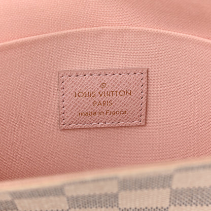 Louis Vuitton Damier Azur Pochette Felicie Chain Wallet Rose Ballerine 7 of 10