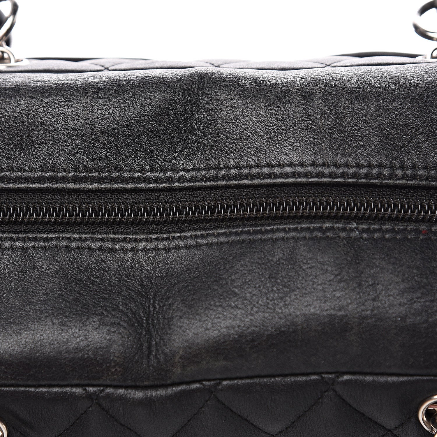 Chanel Calfskin Quilted Large Cambon Bowler Black White 9 of 17