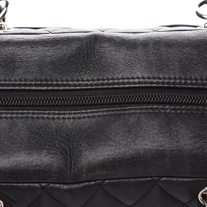 Chanel Calfskin Quilted Large Cambon Bowler Black White 9 of 17