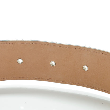 Chanel Metallic Lambskin Quilted CC Belt 90 36 Silver 4 of 8