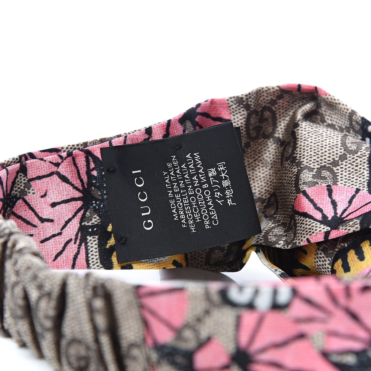 Silk Monogram Bengal Tiger Print Duchesse Headband Pink