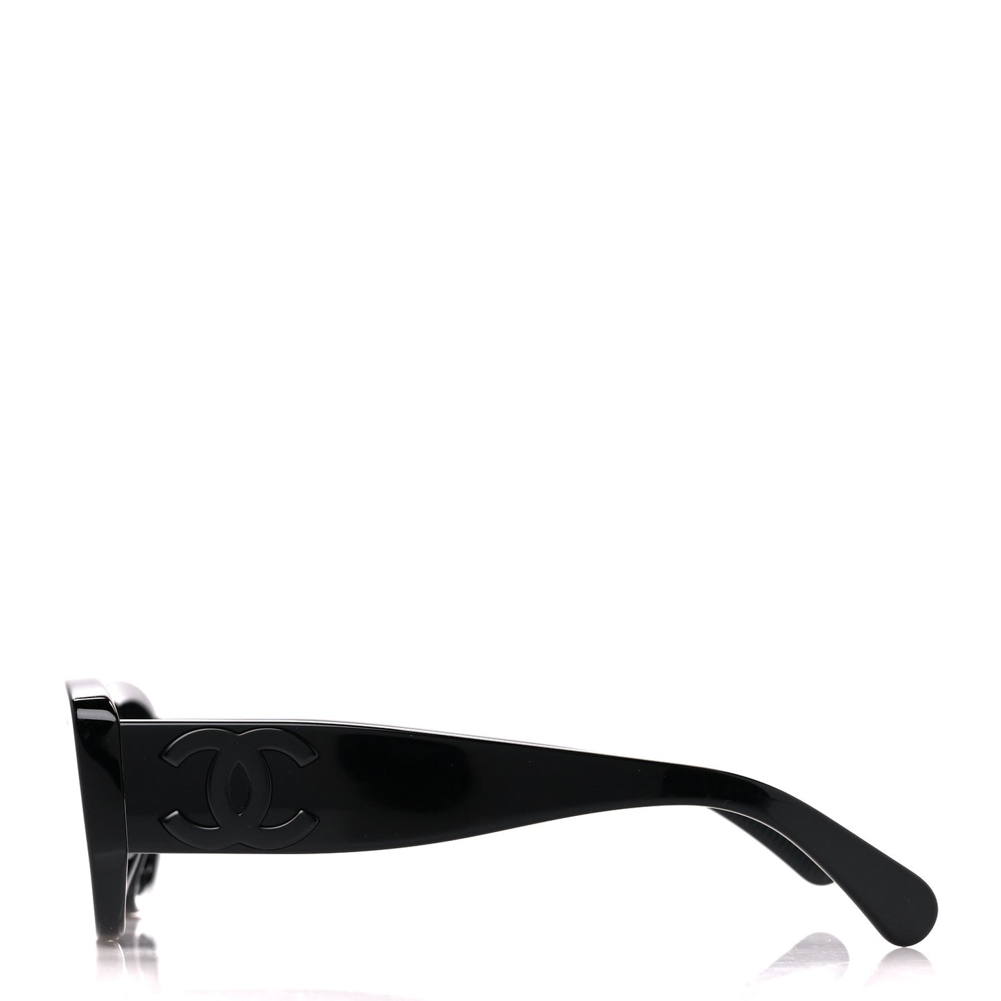 Acetate Rectangle Sunglasses 5493-A Black
