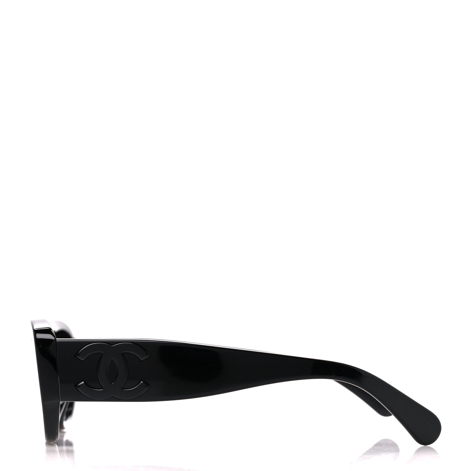 Chanel Acetate Rectangle Sunglasses 5493-A Black 3 of 8