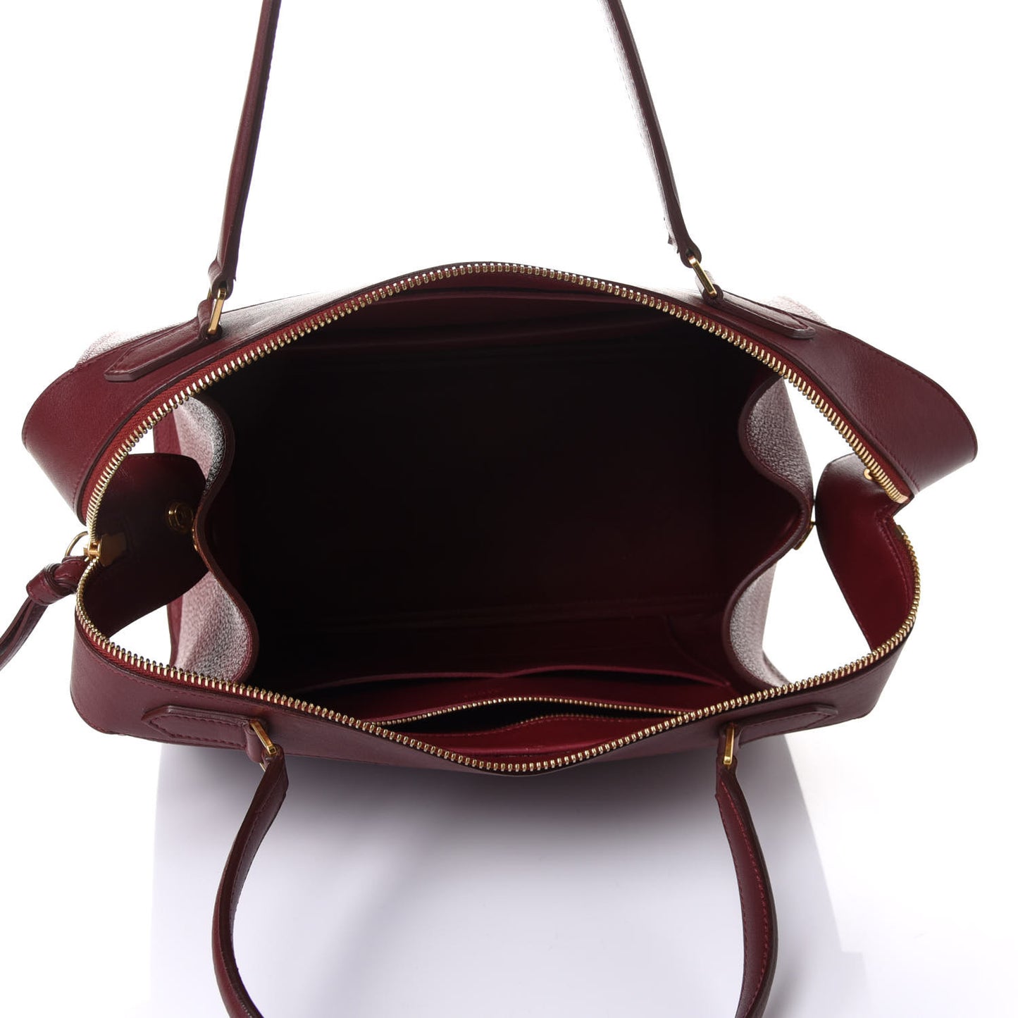 Goatskin Smooth Calfskin Small Ring Bag Dark Ruby