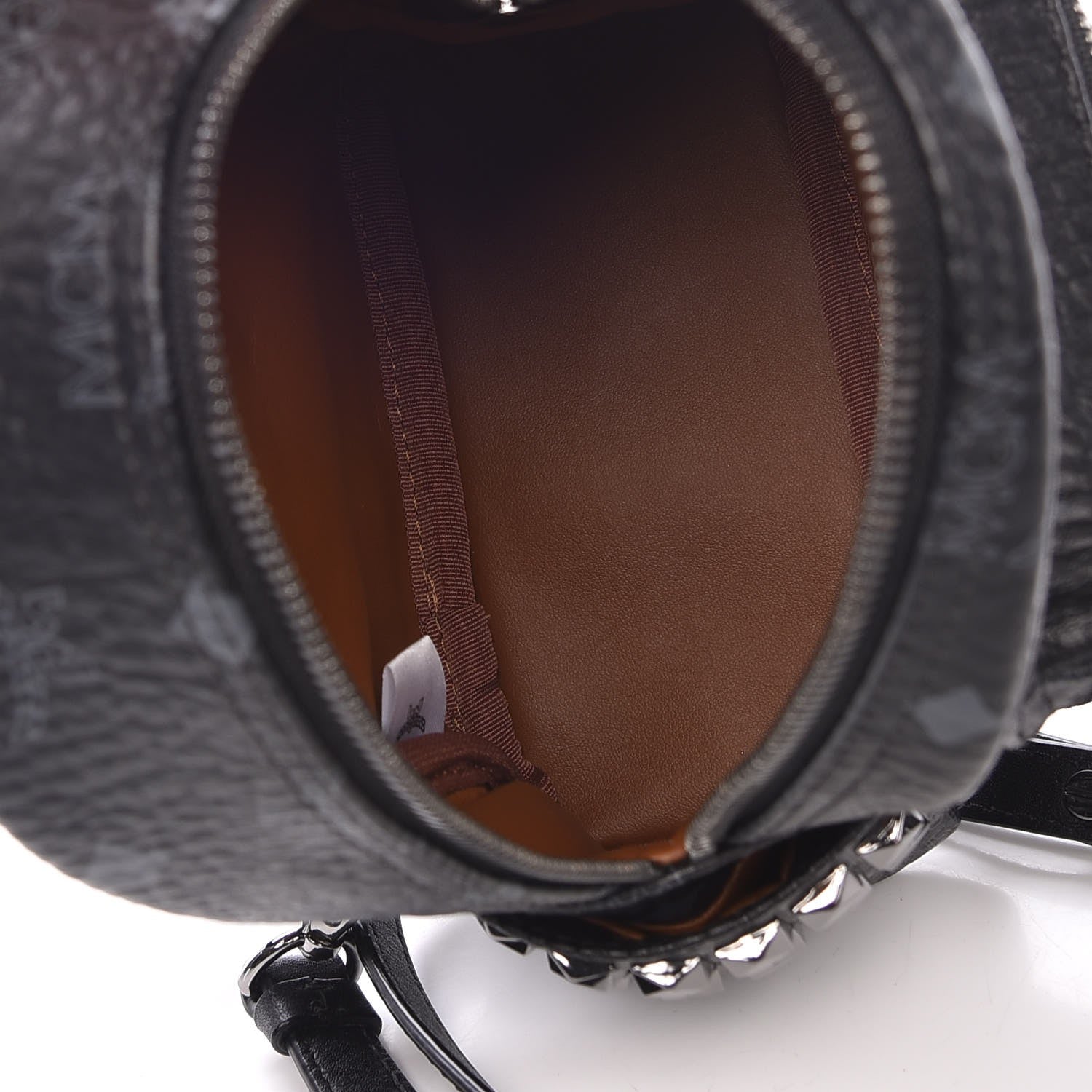 MCM Visetos Studded X-Mini Bebe Boo Backpack Black 5 of 10