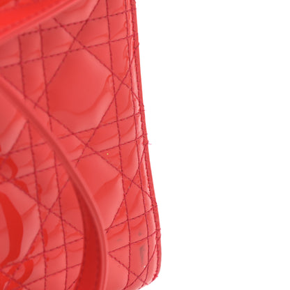 Christian Dior Patent Cannage Medium Lady Dior Fuchsia 9 of 14