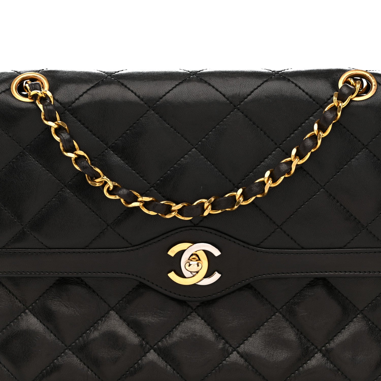 Chanel Lambskin Quilted Medium Single Flap Black 8 of 14