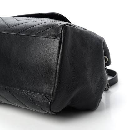 Saint Laurent Vintage Lambskin Chevron Monogram Medium Nolita Black 7 of 10