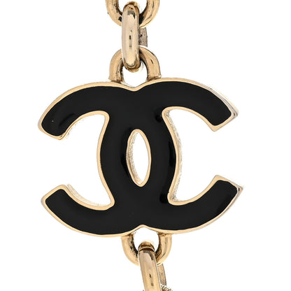 Chanel Pearl Resin CC Choker Necklace Gold White Black 5 of 6
