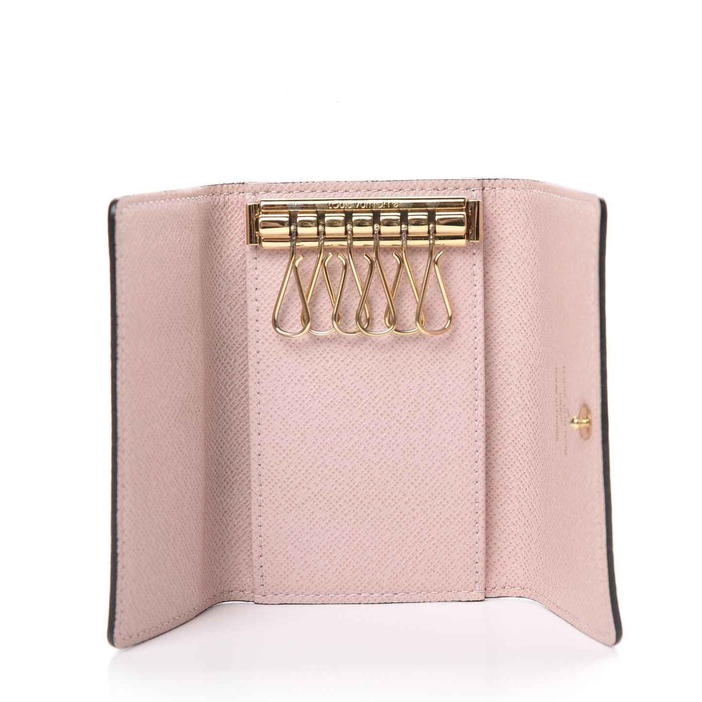 Damier Ebene Multicles 6 Key Holder Rose Ballerine