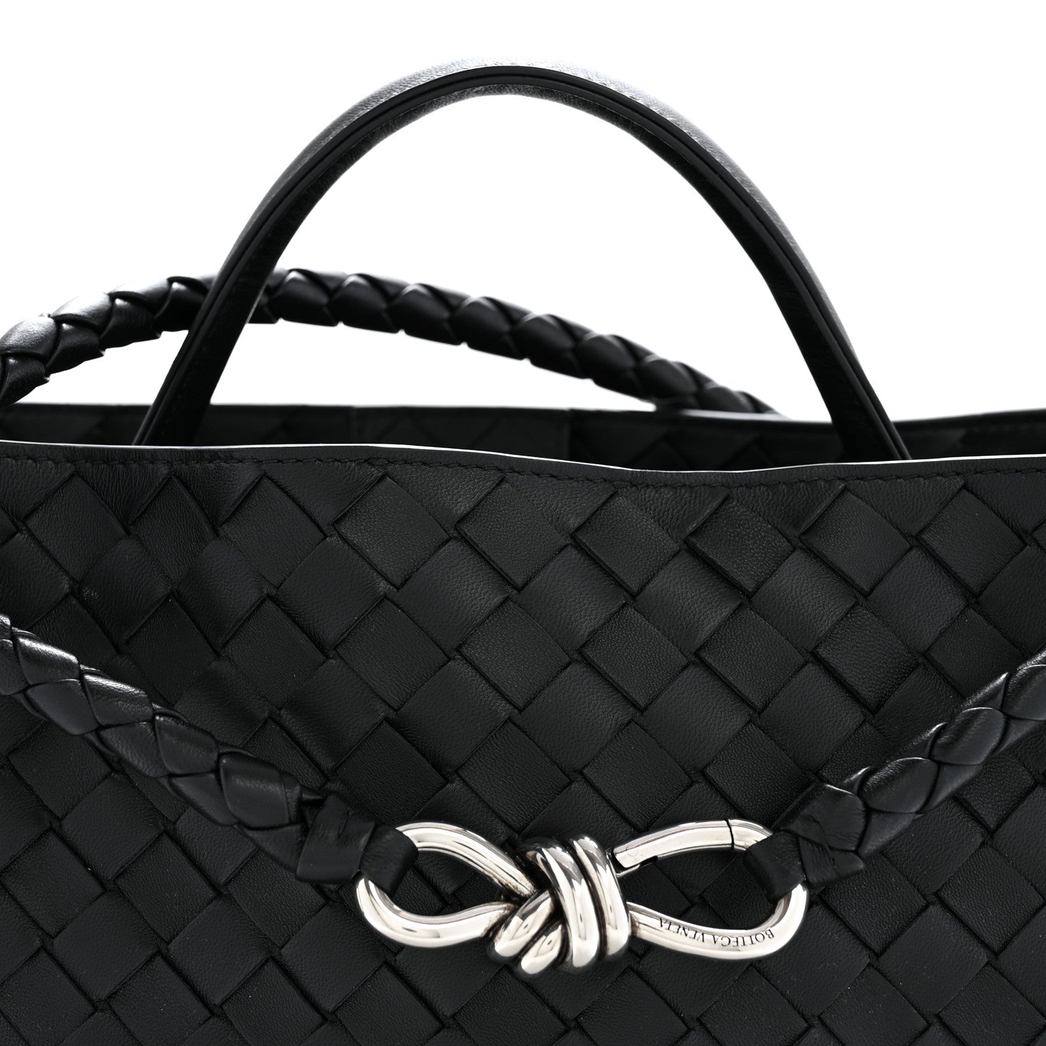 Bottega Veneta Nappa Intrecciato Medium Andiamo Shoulder Bag Black 7 of 9